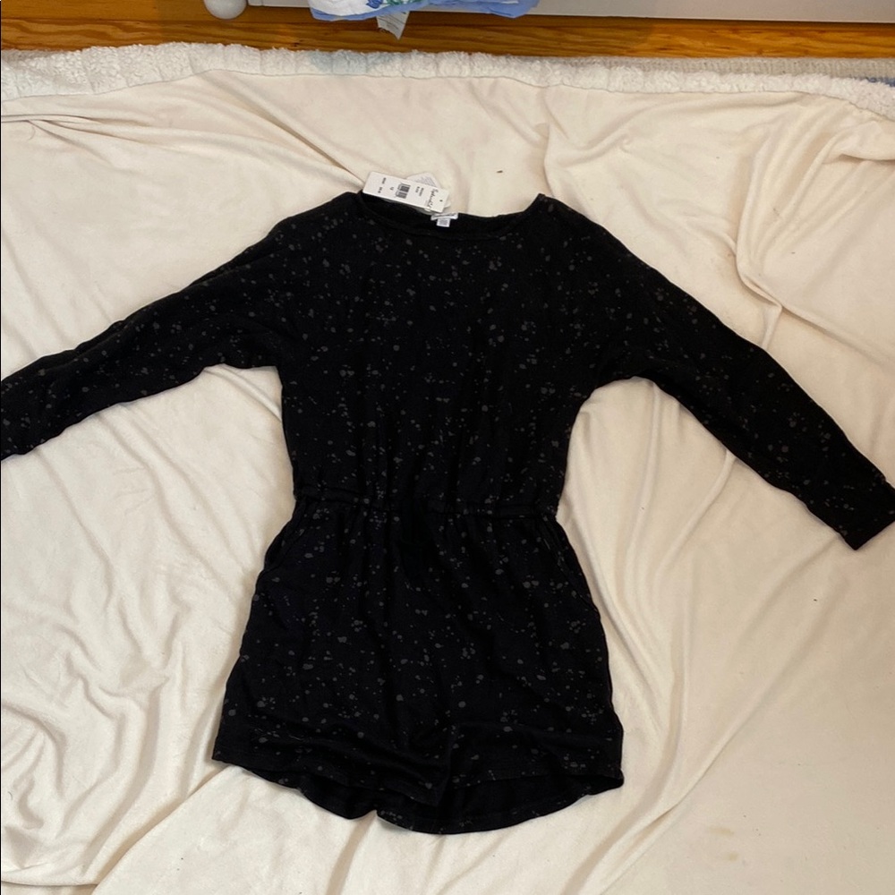 Splendid Black Star Print Kids Romper